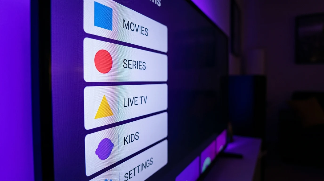 Blessed Player — detalhe da interface de EPG e grade de canais