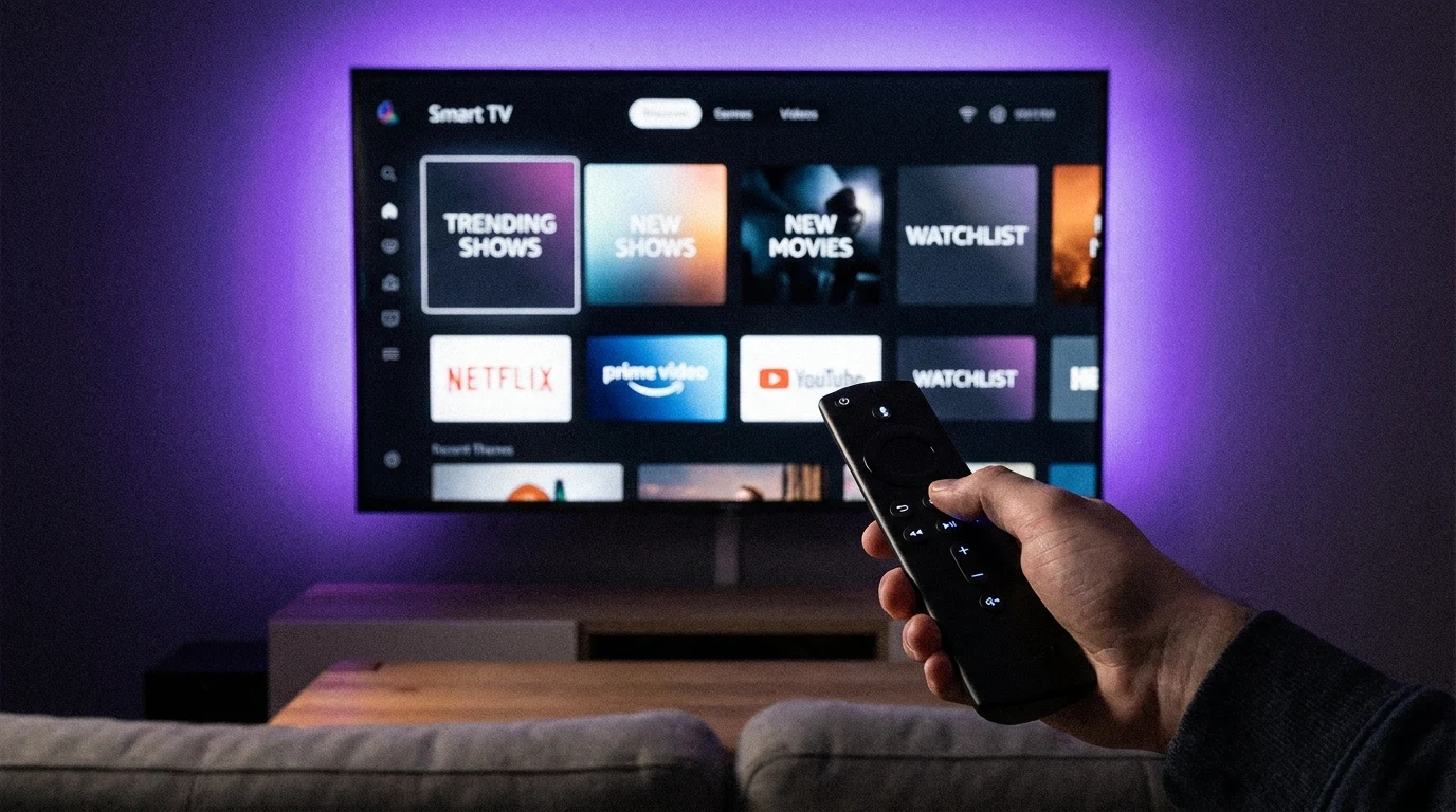 XCIPTV em uso em Smart TV — configuração e experiência de usuário